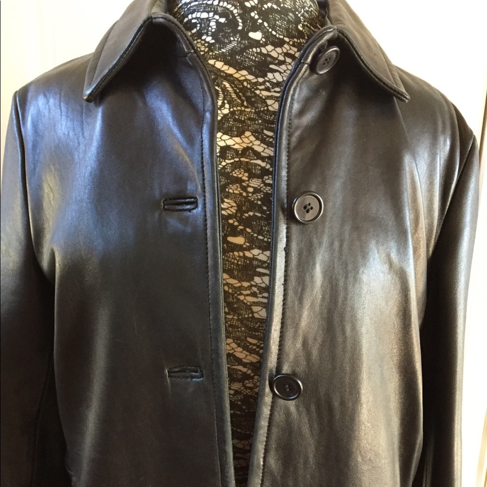Liz Claiborne black supple leather jacket